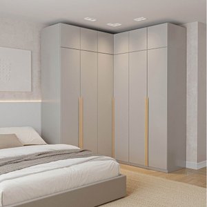 Guarda-Roupa Modulado de Canto 6 Peças 12 Portas Jade CabeCasa MadeiraMadeira
