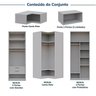 Guarda-Roupa Modulado de Canto 6 Peças 12 Portas Jade CabeCasa MadeiraMadeira - 4