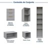 Guarda-roupa Modulado 10 Peças 11 Portas com 2 Mesas de Cabeceira Jade CabeCasa MadeiraOriginals - 5