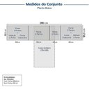 Ver imagem 3 de Guarda-Roupa Planejado 10 Peças 11 Portas com 2 Mesas de Cabeceira Jade CabeCasa MadeiraOriginals Cinza/Urbano
