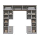 Ver imagem 6 de Guarda-Roupa Planejado 10 Peças 11 Portas com 2 Mesas de Cabeceira Jade CabeCasa MadeiraOriginals Cinza/Urbano