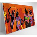 Ver imagem 3 de Quadro Mulheres Africanas em Vestidos Coloridos Decor&quadros Art015 90x60 Cm Vidro Impresso
