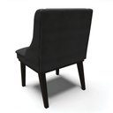 Ver imagem 3 de Kit 04 Cadeiras Liz Veludo Preto Base Fixa Madeira Preto -