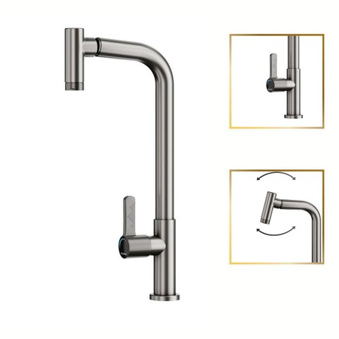 Torneira para Cozinha Siena Aço Inox 304 Goldenx