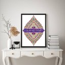 Ver imagem 2 de Quadro Decorativo Judaico Mão Shalom 45x34cm:Madeira preta