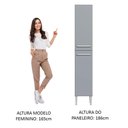 Ver imagem 5 de Paneleiro Armário de Cozinha 2 Portas Rustic/Cinza Emilly Madesa