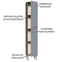 Ver imagem 4 de Paneleiro Armário de Cozinha 2 Portas Rustic/Cinza Emilly Madesa