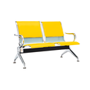 Ver imagem 1 de Cadeira Longarina 2 Lugares com Estofado Colors: Amarelo