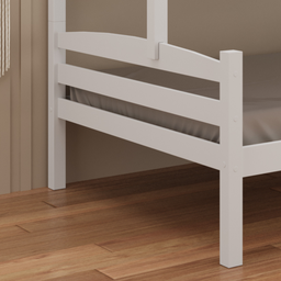 Beliche Casal Solteiro de Madeira Pinus Robusto e Moderno Branco - 10