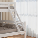 Ver imagem 2 de Beliche Casal Solteiro de Madeira Pinus Robusto e Moderno Branco