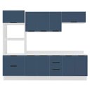 Ver imagem 1 de Armário de Cozinha Modulada Completa 5 Peças 270cm com Tampo 250073 Meena Politorno Móveis