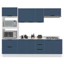 Ver imagem 4 de Armário de Cozinha Modulada Completa 5 Peças 270cm com Tampo 250073 Meena Politorno Móveis