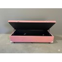 Ver imagem 4 de Cama Box Baú Solteiro Blindado (88x188x42):suede Rosa/solteiro