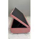 Ver imagem 5 de Cama Box Baú Solteiro Blindado (88x188x42):suede Rosa/solteiro