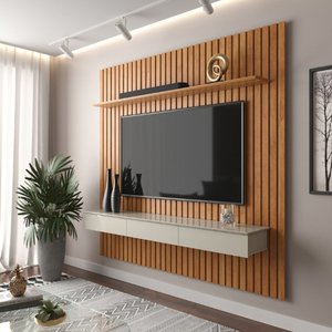 Painel Patrimar Home Antares Ripado em MDF e MDP