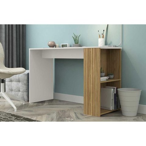Mesa de Computador Mb 1060 Mel/off White - Movelbento