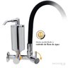 Torneira de Cozinha Preto Gourmet Parede Inox com Filtro Cromado Flexível bico Arejador Duplo Jato - 4