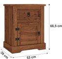 Ver imagem 4 de Mesa de Cabeceira 1 Porta + 1 Gaveta Cera Acapulco 100% Madeira Maçiça