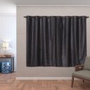 Ver imagem 2 de Cortina Blackout PVC com Tecido Voil Xadrez 2,80 m x 1,60 m - Preto