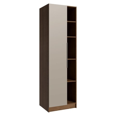 Guarda-Roupa Modulado 1 Porta 5 Nichos Rustic/Crema Neo Madesa