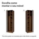 Ver imagem 5 de Guarda-Roupa Modulado 1 Porta 5 Nichos Rustic/Crema Neo Madesa
