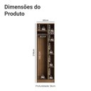 Ver imagem 2 de Guarda-Roupa Modulado 1 Porta 5 Nichos Rustic/Crema Neo Madesa