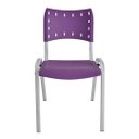 Ver imagem 3 de Kit com 4 Cadeiras Iso para Escola Escritório Comércio Roxa Base Branca Ecomhome