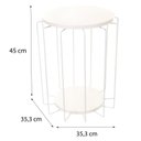 Ver imagem 3 de Conjunto com 2 Mesas Laterais Redonda Branco