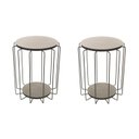 Ver imagem 2 de Conjunto com 02 Mesas Redonda Estilo Industrial Preto