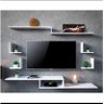 Rack Suspenso Tv 6 Peças Mdf Branco para Sala Quarto Rl - 3