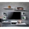Rack Suspenso Tv 6 Peças Mdf Branco para Sala Quarto Rl - 2
