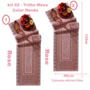 Ver imagem 3 de Trilho para Mesa Interlar Renda 100% Poliéster Color 40cm X 150cm ( 02 Unidades )rose
