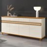Buffet Açores 4 Portas 4 Gavetas Edn Cor Off White Cedro - 4