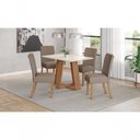 Ver imagem 4 de Mesa Jantar Lins 120 4 Cadeiras Malu Amendoa - Henn