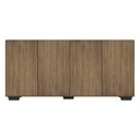 Ver imagem 3 de Aparador Buffet 4 Portas Com Pés Quadrados Veneza Multimóveis V3557 Rustic/Preto Rustic/Preto