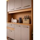 Ver imagem 2 de Armário Slim 120cm Madeira p/ Apartamento Portas e Gavetas Cozinha Gourmet:Connect