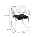 Ver imagem 4 de Conjunto com 4 Cadeiras para Sala de Estar Texas Marrom/Aço Corten/Preto