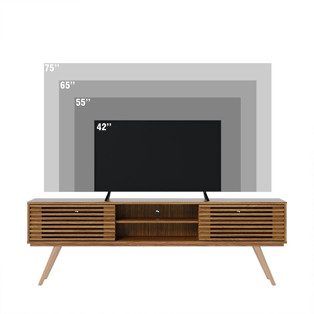 Rack para Tv Ate 70 Polegadas Valencia com 2 Portas de Correr Jatoba Colibri Moveis - 6