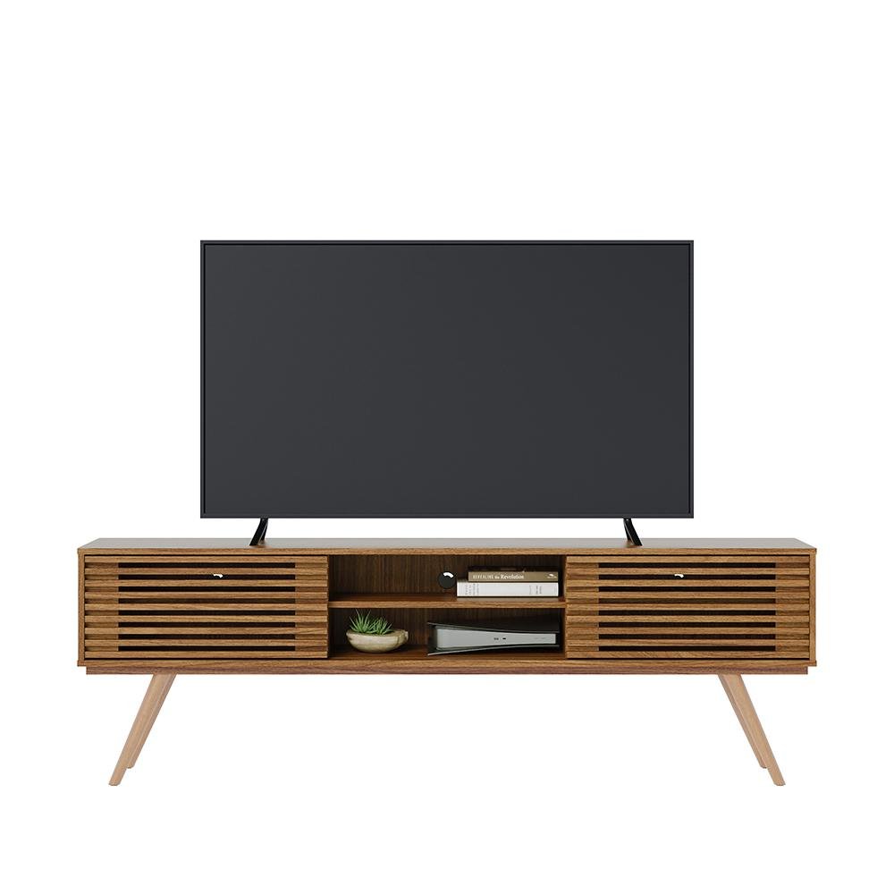 Rack para Tv Ate 70 Polegadas Valencia com 2 Portas de Correr Jatoba Colibri Moveis - 4