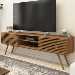 Rack para Tv Ate 70 Polegadas Valencia com 2 Portas de Correr Jatoba Colibri Moveis - 2