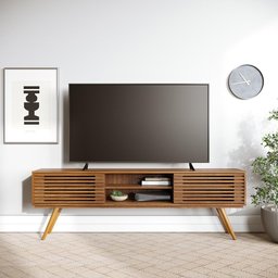 Rack para Tv Ate 70 Polegadas Valencia com 2 Portas de Correr Jatoba Colibri Moveis - 1