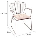 Ver imagem 4 de Conjunto com 2 Cadeiras para Sala de Estar Vegas Marrom/Aço Corten/Bege