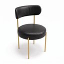 Ver imagem 3 de Cadeira Sala Jantar Margara Kit 4 Base Aço Dourado PU D03 - D'Rossi