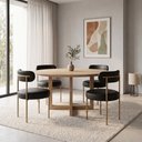 Ver imagem 1 de Cadeira Sala Jantar Margara Kit 4 Base Aço Dourado PU D03 - D'Rossi