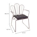 Ver imagem 4 de Conjunto com 4 Cadeiras para Sala de Estar Vegas Marrom/Aço Corten/Preto