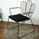 Ver imagem 3 de Conjunto com 4 Cadeiras para Sala de Estar Vegas Marrom/Aço Corten/Preto