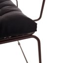 Ver imagem 5 de Conjunto com 4 Cadeiras para Sala de Estar Vegas Marrom/Aço Corten/Preto