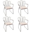 Ver imagem 1 de Conjunto com 4 Cadeiras para Sala de Estar Vegas Marrom/Aço Corten/Bege