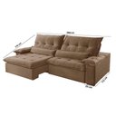 Ver imagem 2 de Sofá Nivus Veludo 02 Módulos de 120cm B25cm Meu Sofá Online B016 Veludo Marrom