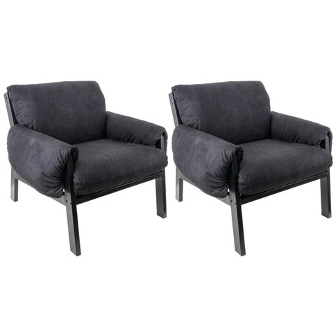Conjunto com 02 Poltronas Soft Verde Preto